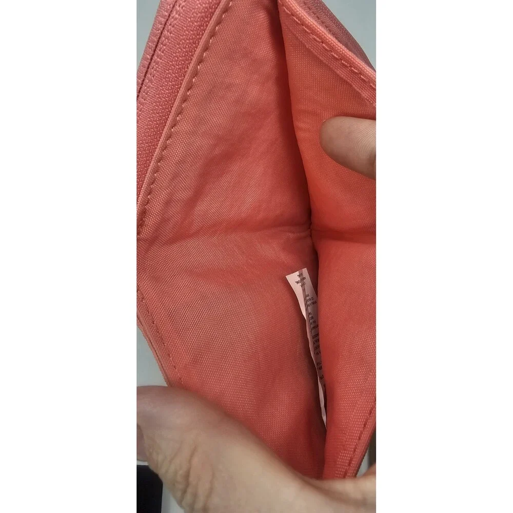 Kipling Money Love Zipper Wallet Coral Nylon RFID Blocking